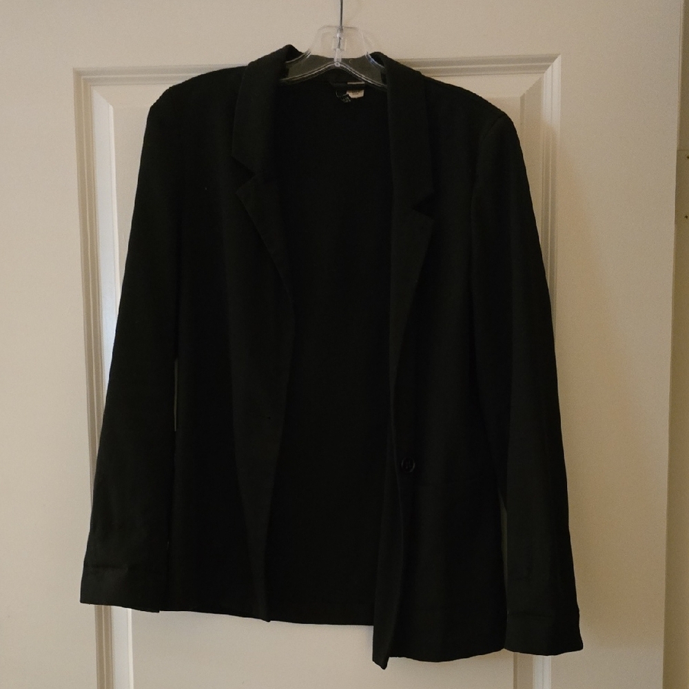 H&M Black Blazer Minimalist Suit Jacket